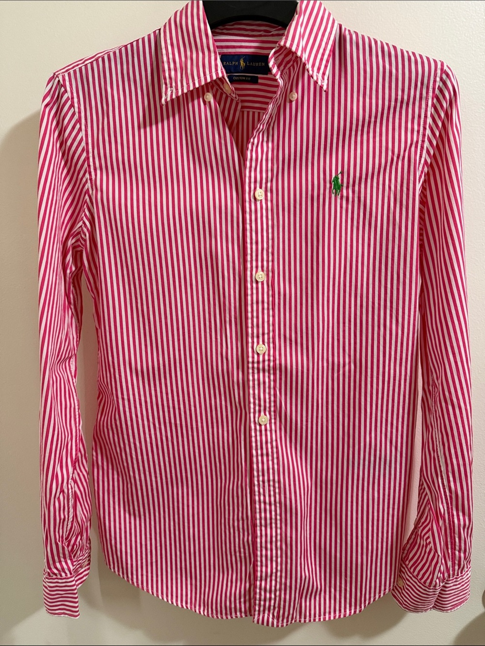 Ralph Lauren Pink and White Striped Button-Down Shirt - Picture 4 of 7